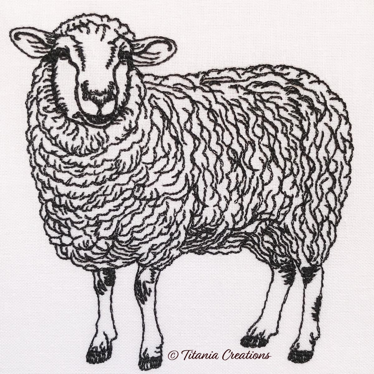 Line Work Sheep 4 Sizes Included