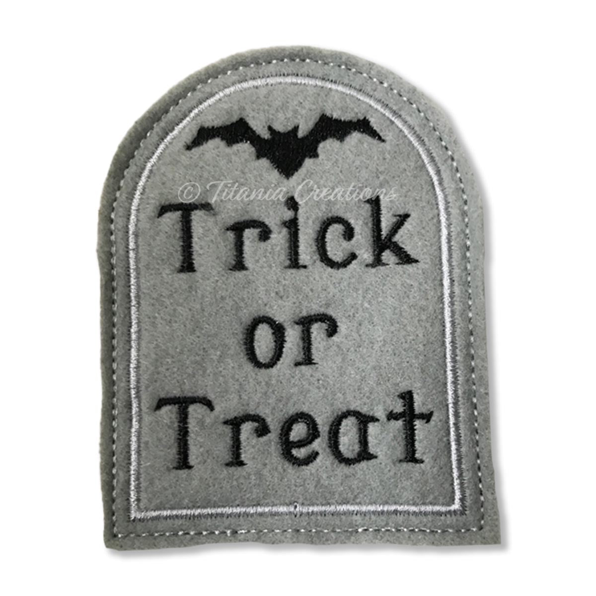 ITH Trick or Treat Tombstone Halloween Wand 4x4