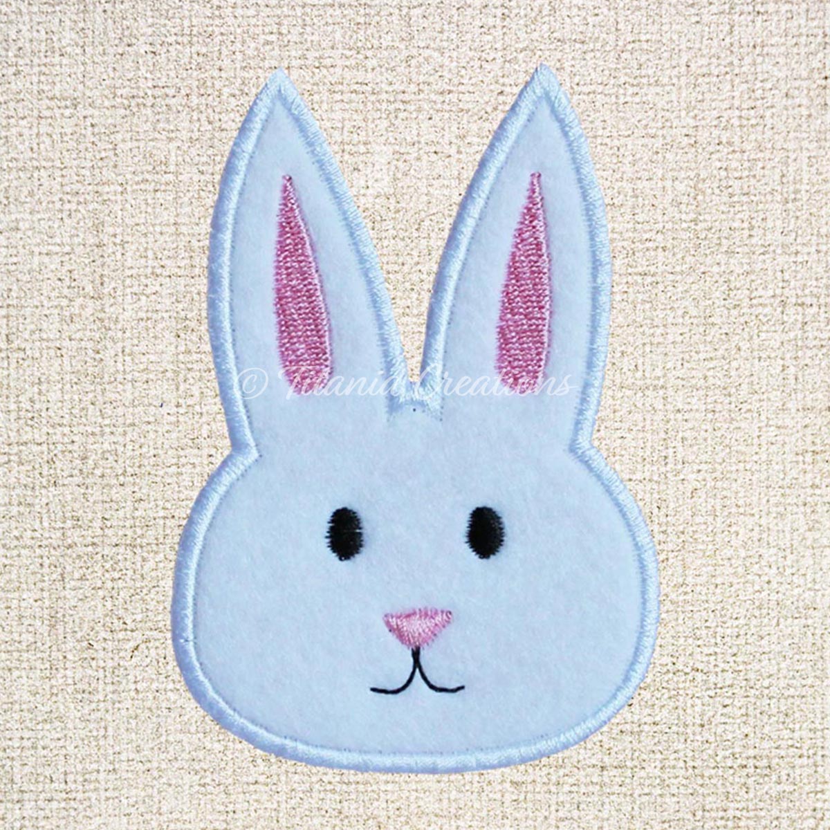 Applique Bunny Face 4x4 5x7