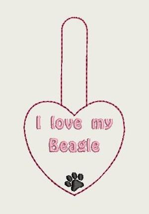 I Love My Beagle Key Fob 4X4 Db Fobs
