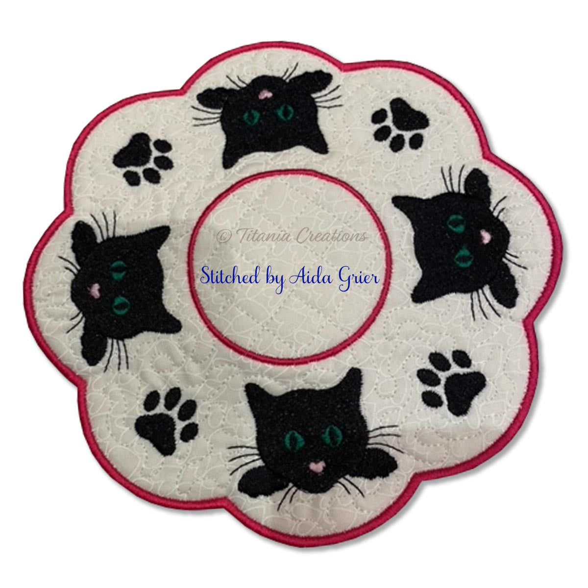 ITH Cat Candle Mat 5x5 6x6 7x7 8x8