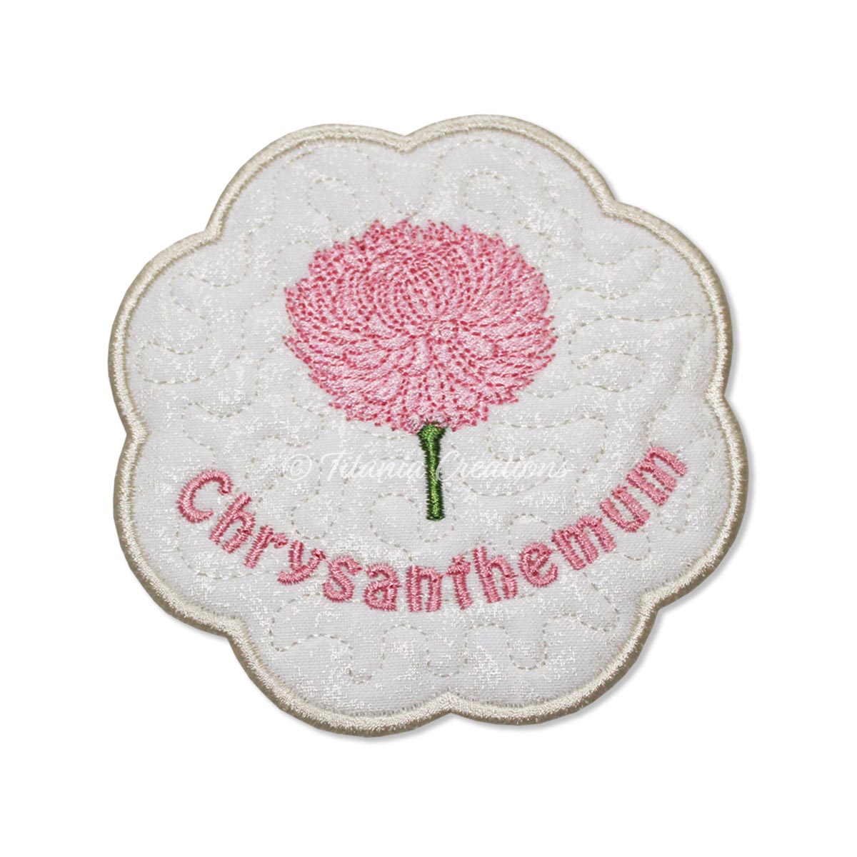 ITH Chrysanthemum Flower for November Mat 4x4