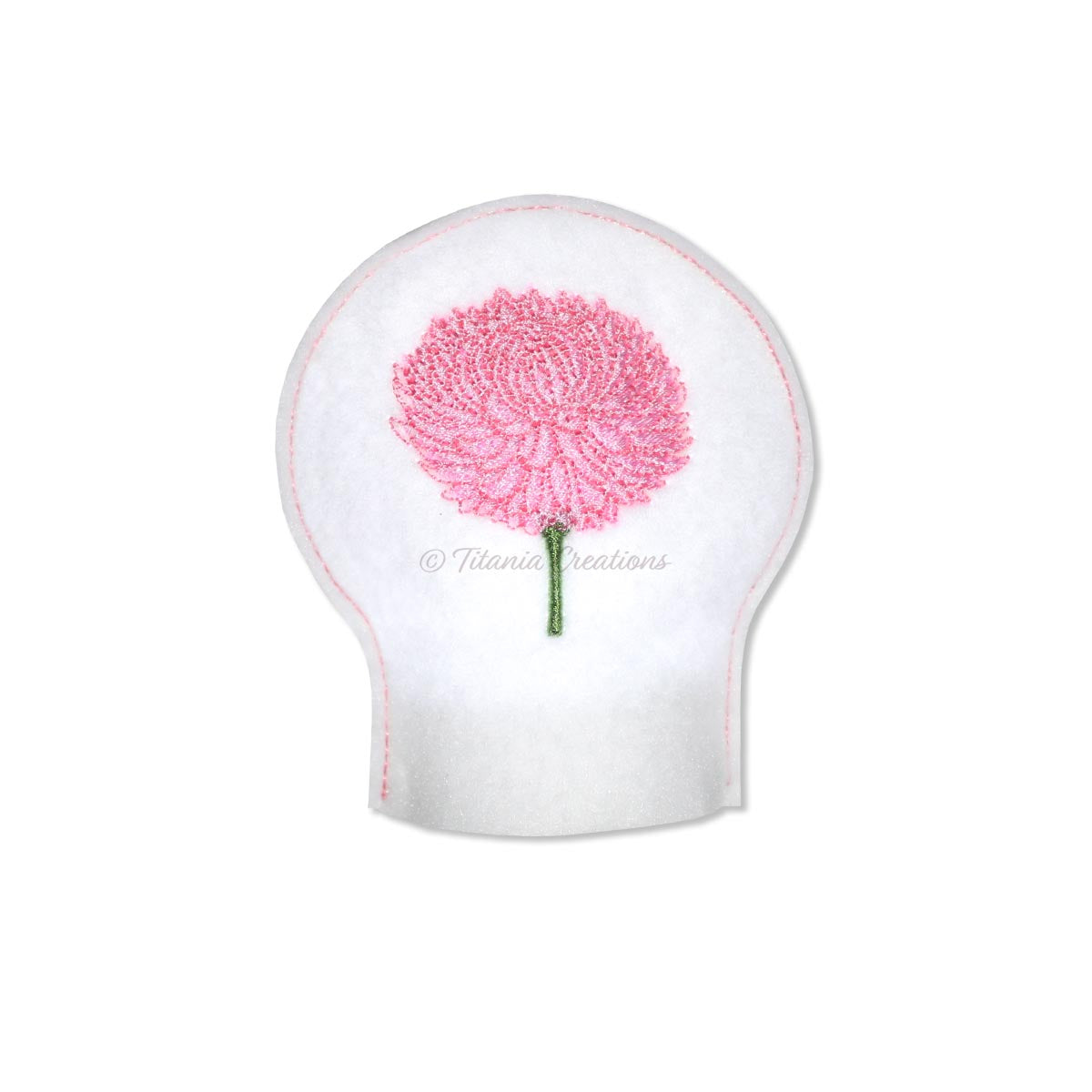 ITH Chrysanthemum Flower for November Tea Light Cover 4x4