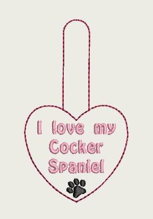 I Love My Cocker Spaniel Key Fob 4X4 Db Fobs