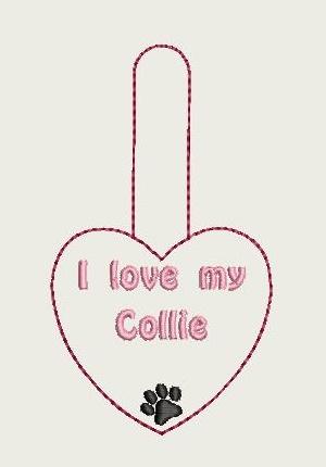 I Love My Collie Key Fob 4X4 Db Fobs