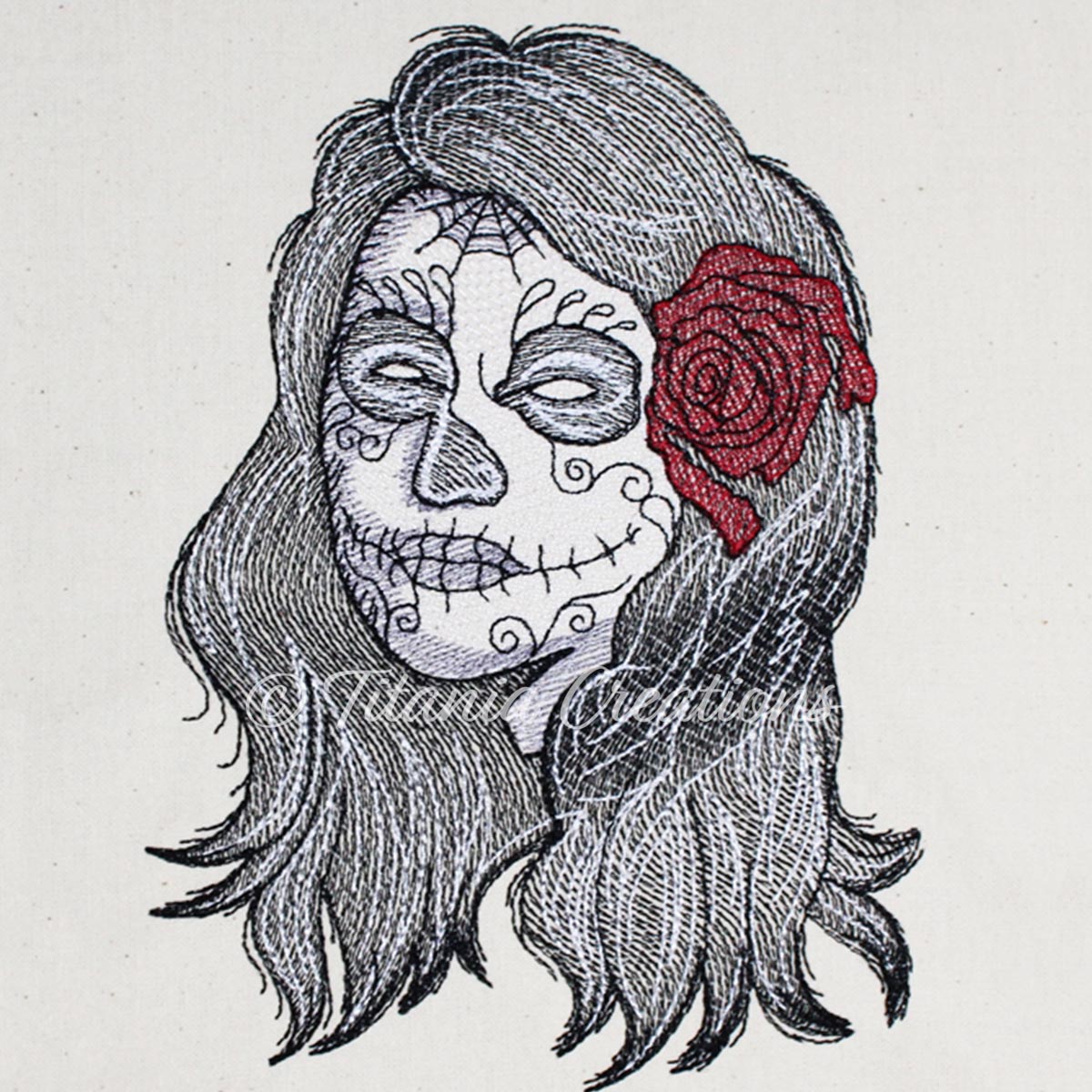 Day of The Dead Lady 5x7