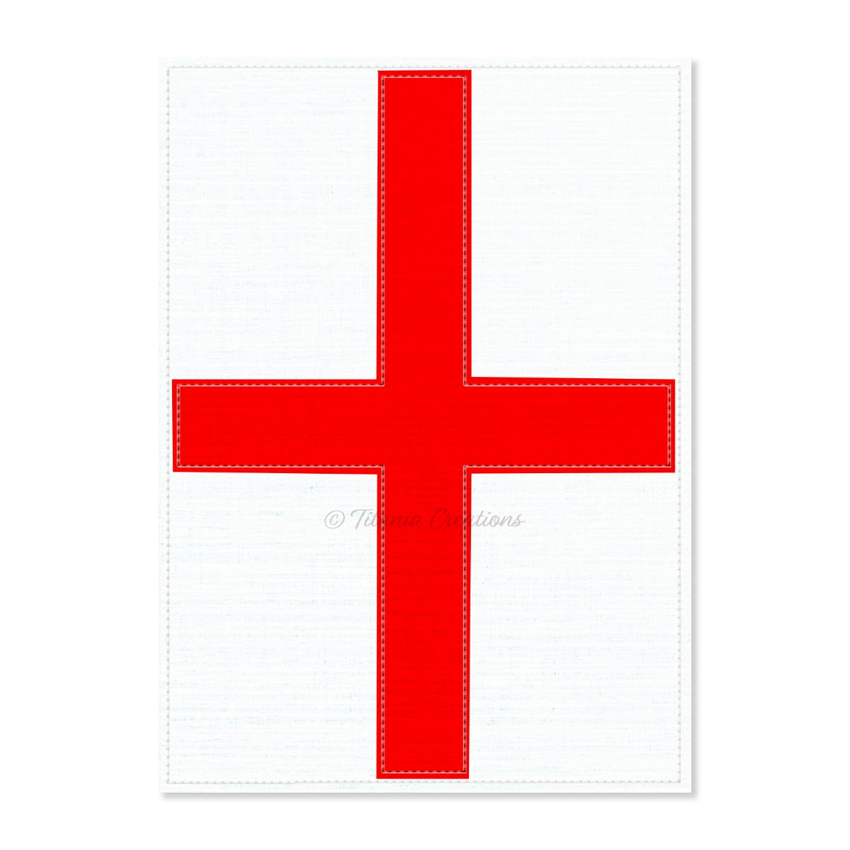 ITH Raw Edge England Flag 4x4 5x7