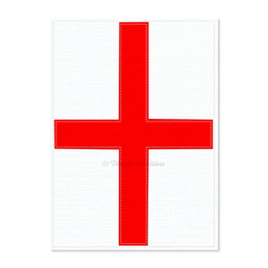 ITH Raw Edge England Flag 4x4 5x7
