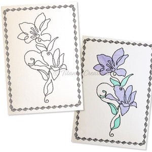 Simply Floral 01 Card Stock Design 5x7