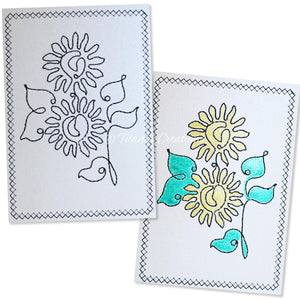 Simply Floral 03 Card Stock Design 5x7