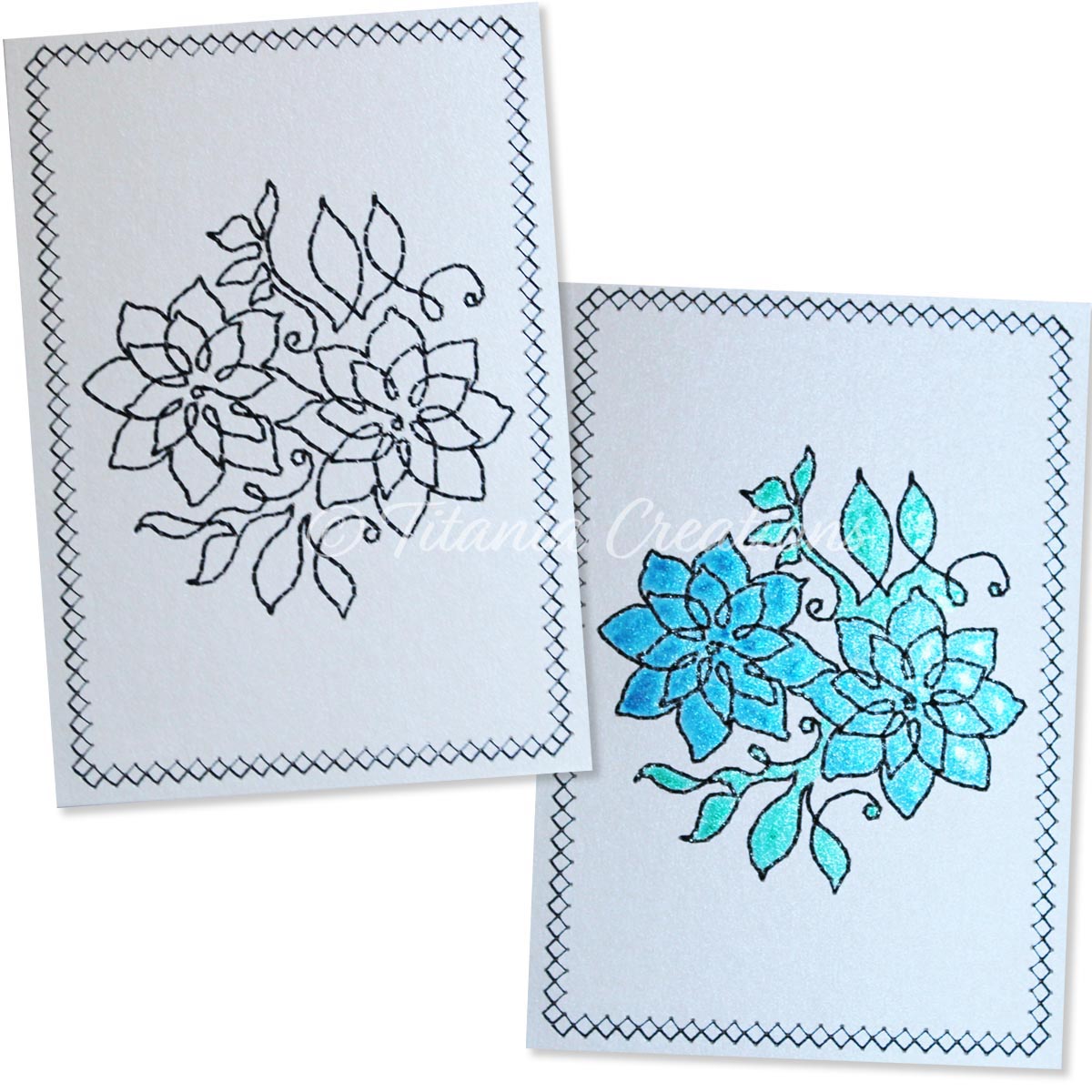 Simply Floral 09 Card Stock Design 5x7