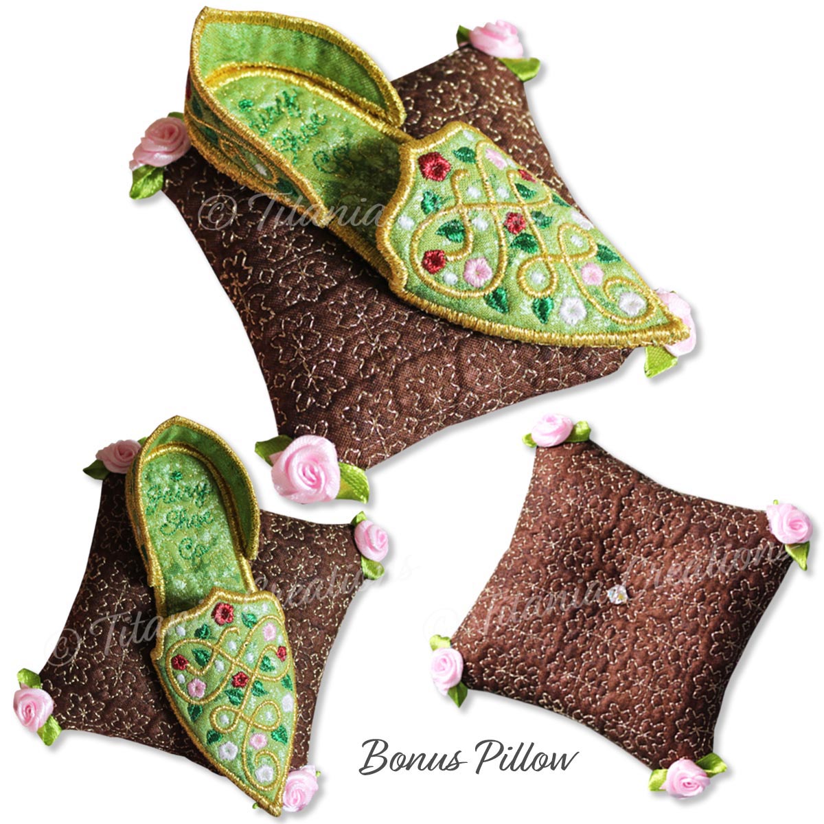 ITH Fairy Slipper 4x4 Includes Bonus Pillow 4x4 5x5