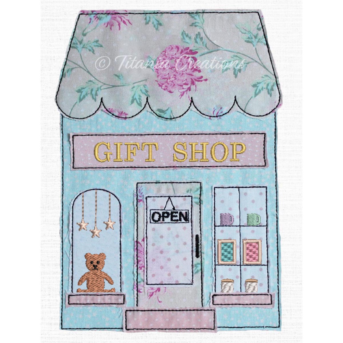 Raw Edge Applique Gift Shop 5x7 6x10 8x12