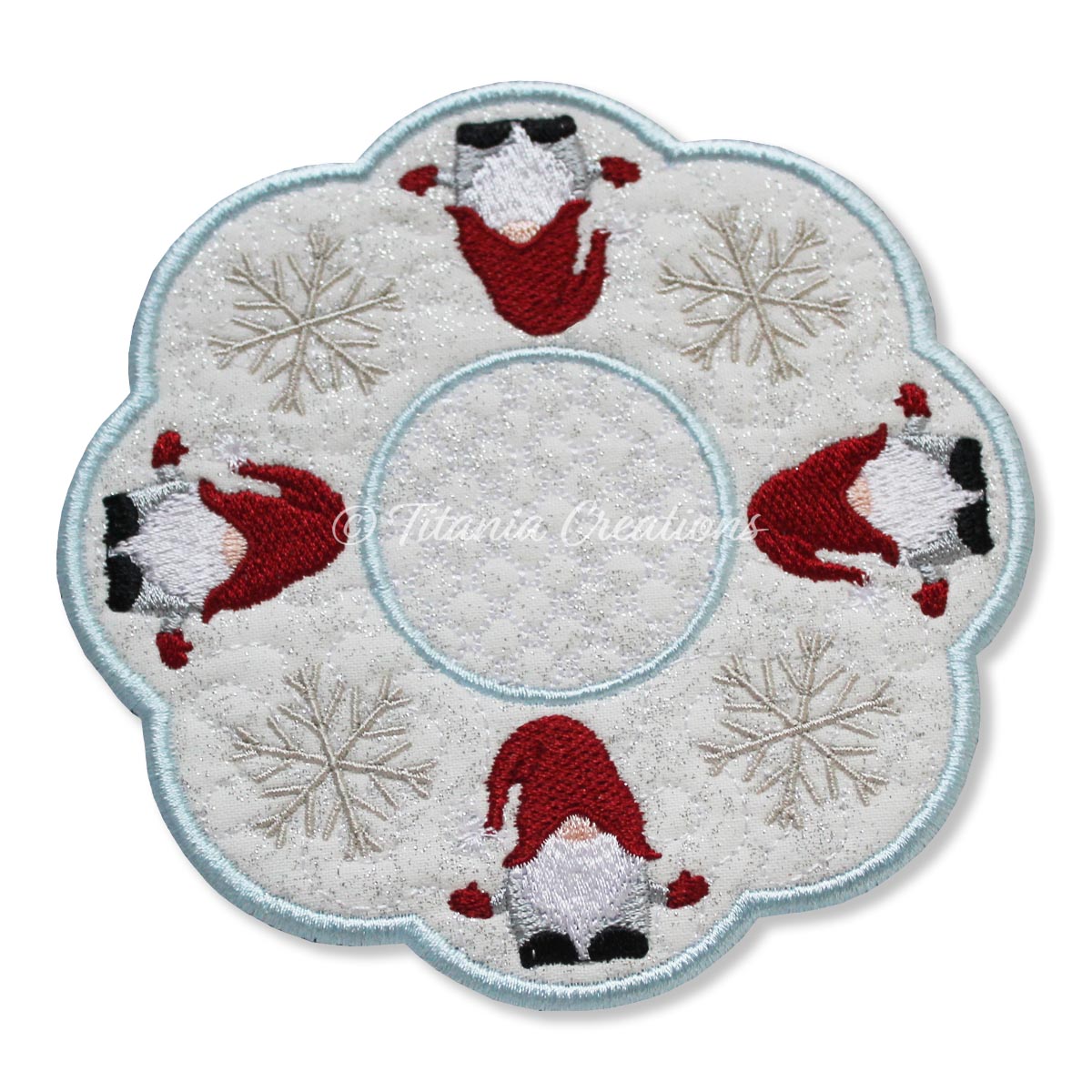 ITH Gnome Candle Mat 5x5 6x6 7x7 8x8