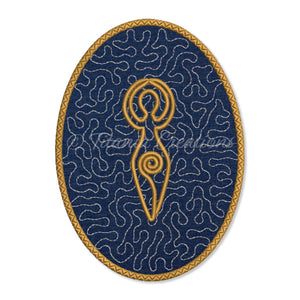 ITH Spiral Goddess Oval Coaster 5x7