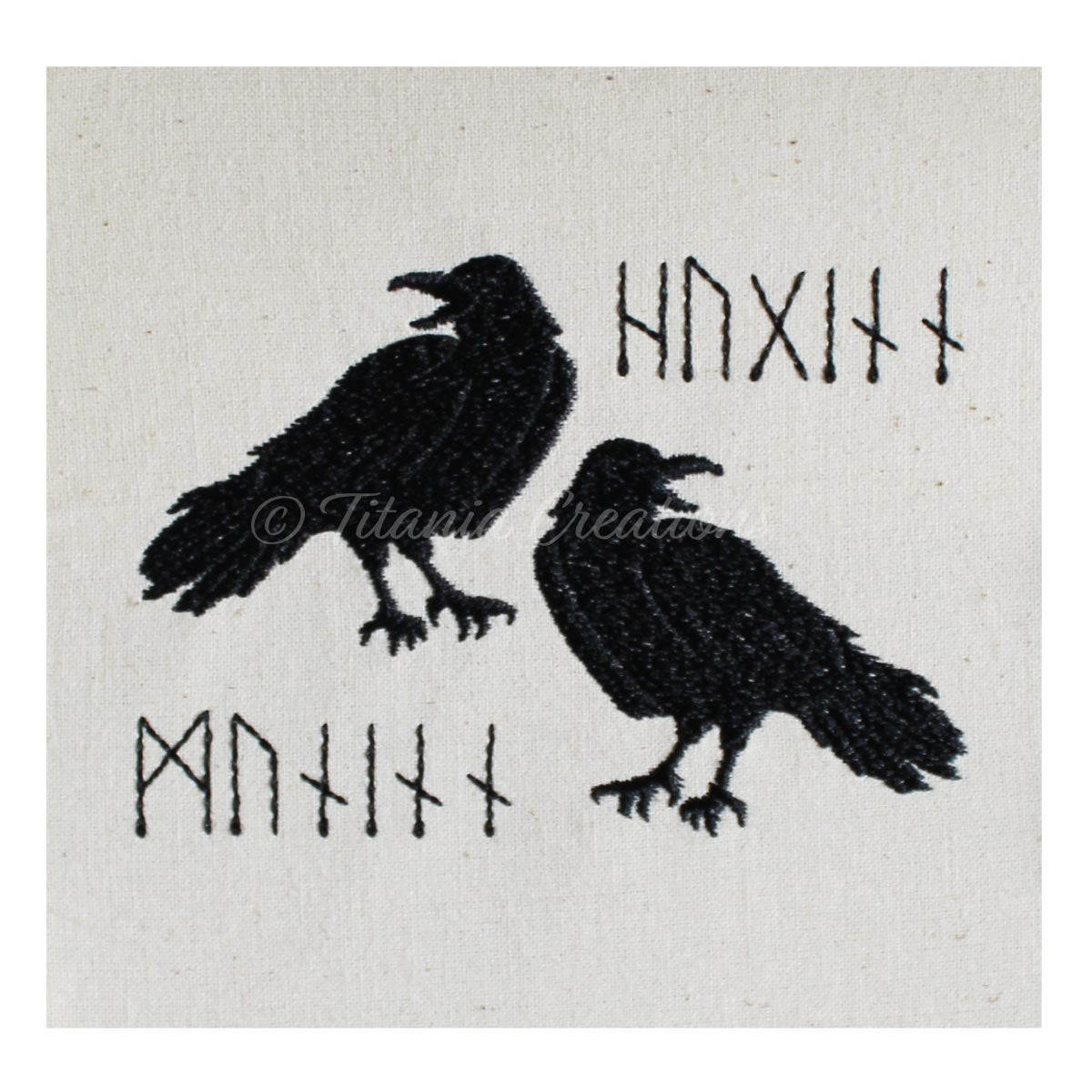 Huginn and Muninn Ravens 4x4 5x7 - Titania Creations, image size:1200x1200