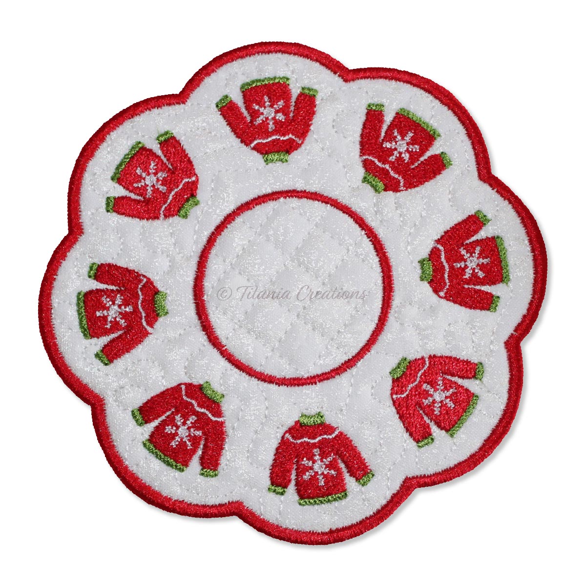 ITH Christmas Jumper Candle Mat 5x5 6x6 7x7 8x8