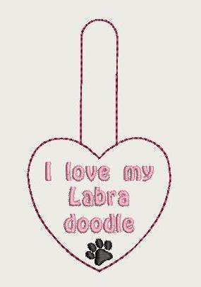 I Love My Labradoodle Key Fob 4X4 Db Fobs