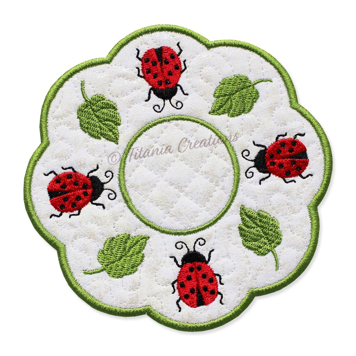 ITH Ladybird / Ladybug Candle Mat 5x5 6x6 7x7 8x8