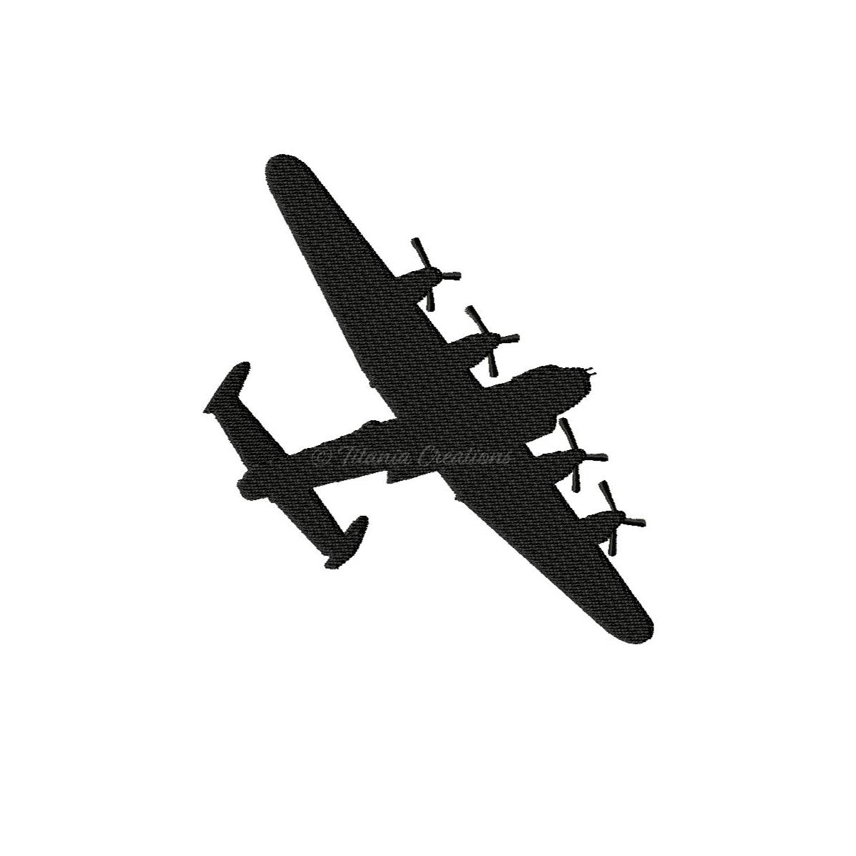 Lancaster Bomber Silhouette 4x4 5x7