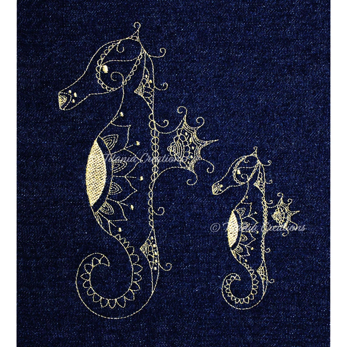 Molly Doodles Seahorse 4x4 5x7