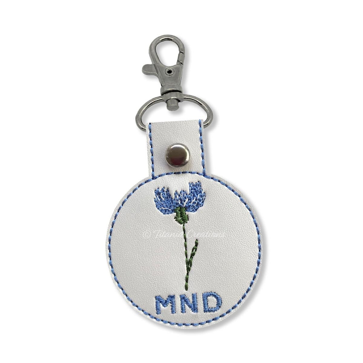 ITH Cornflower MND Awareness Key Fob 4x4