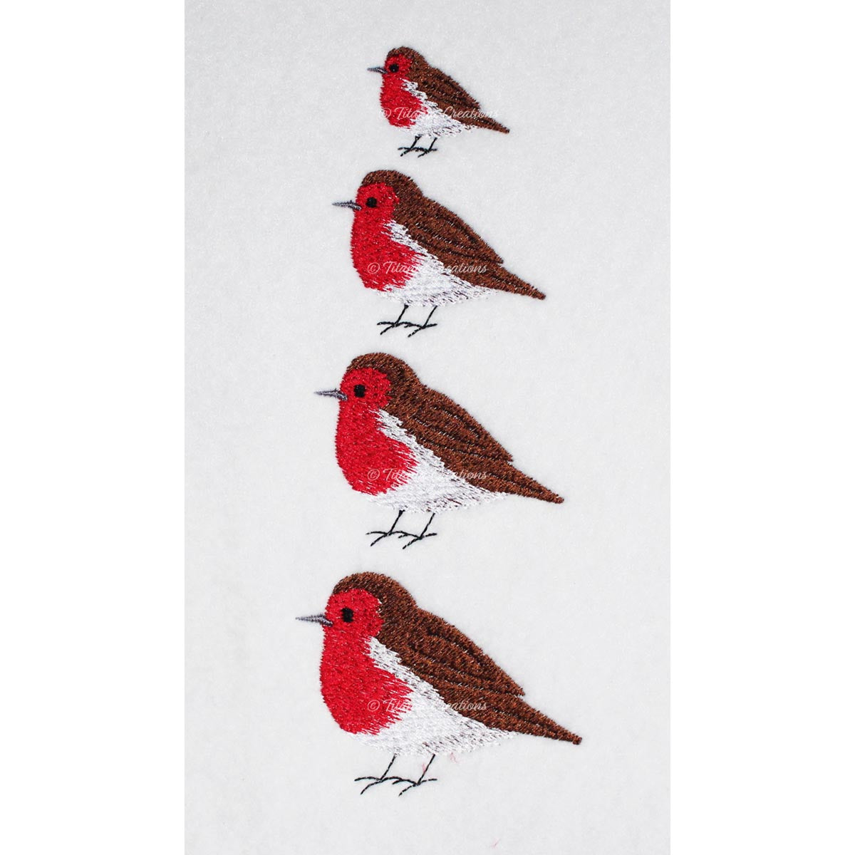 Miniature Robin Red Breast Set of Four - Titania Creations