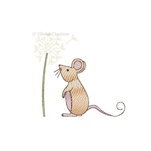 Light Density Mouse With Dandelion 4x4 5x5