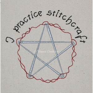 I Practice Stitchcraft Sewing Needle Pentacle 4x4 5x7