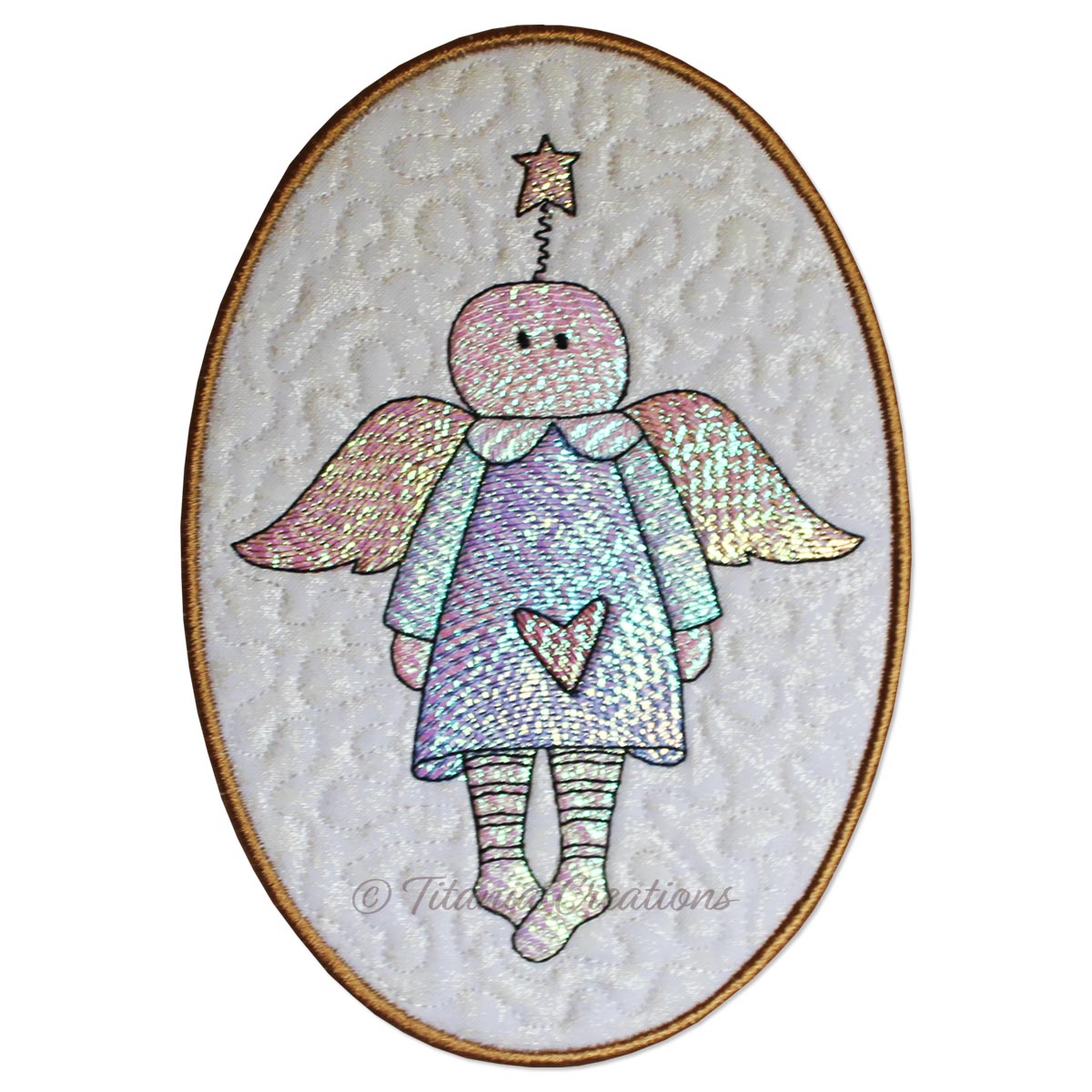 ITH Mylar Prim Angel Coaster 5x7