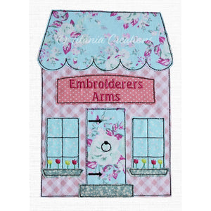 Raw Edge Applique Embroiderers Arms Public House 5x7 6x10 8x12