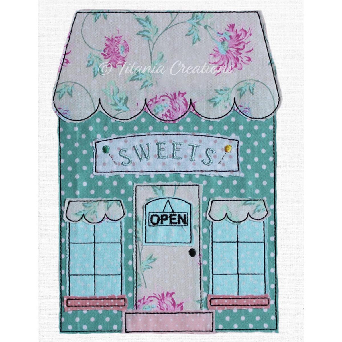 Raw Edge Applique Sweet Shop 5x7 6x10 8x12
