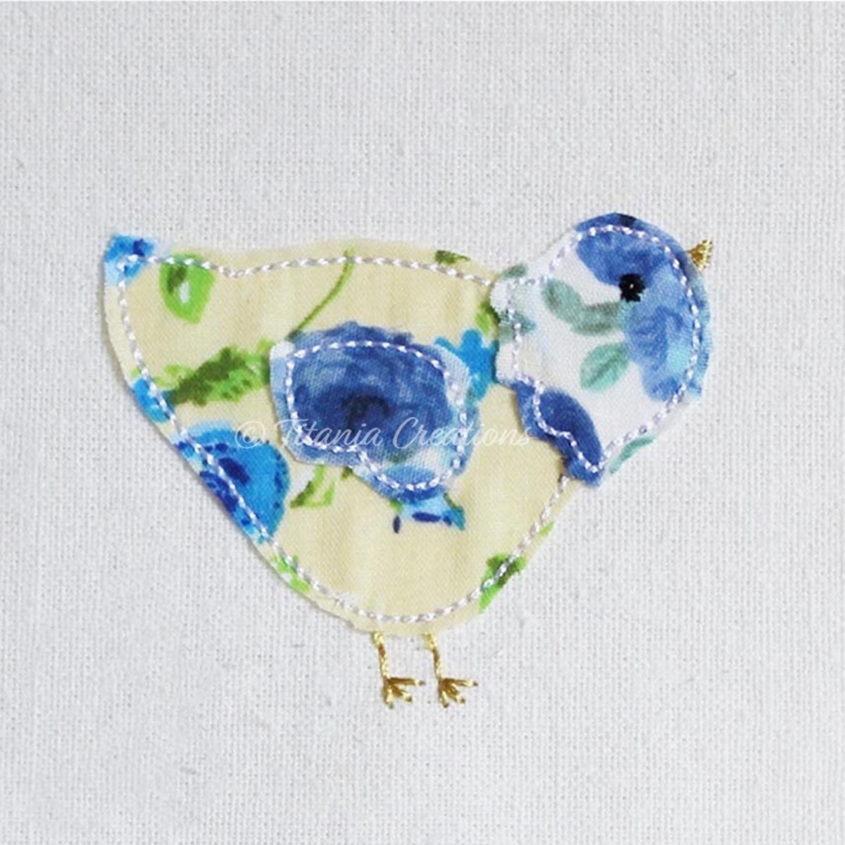 Raw Edge Applique Chicks 4x4