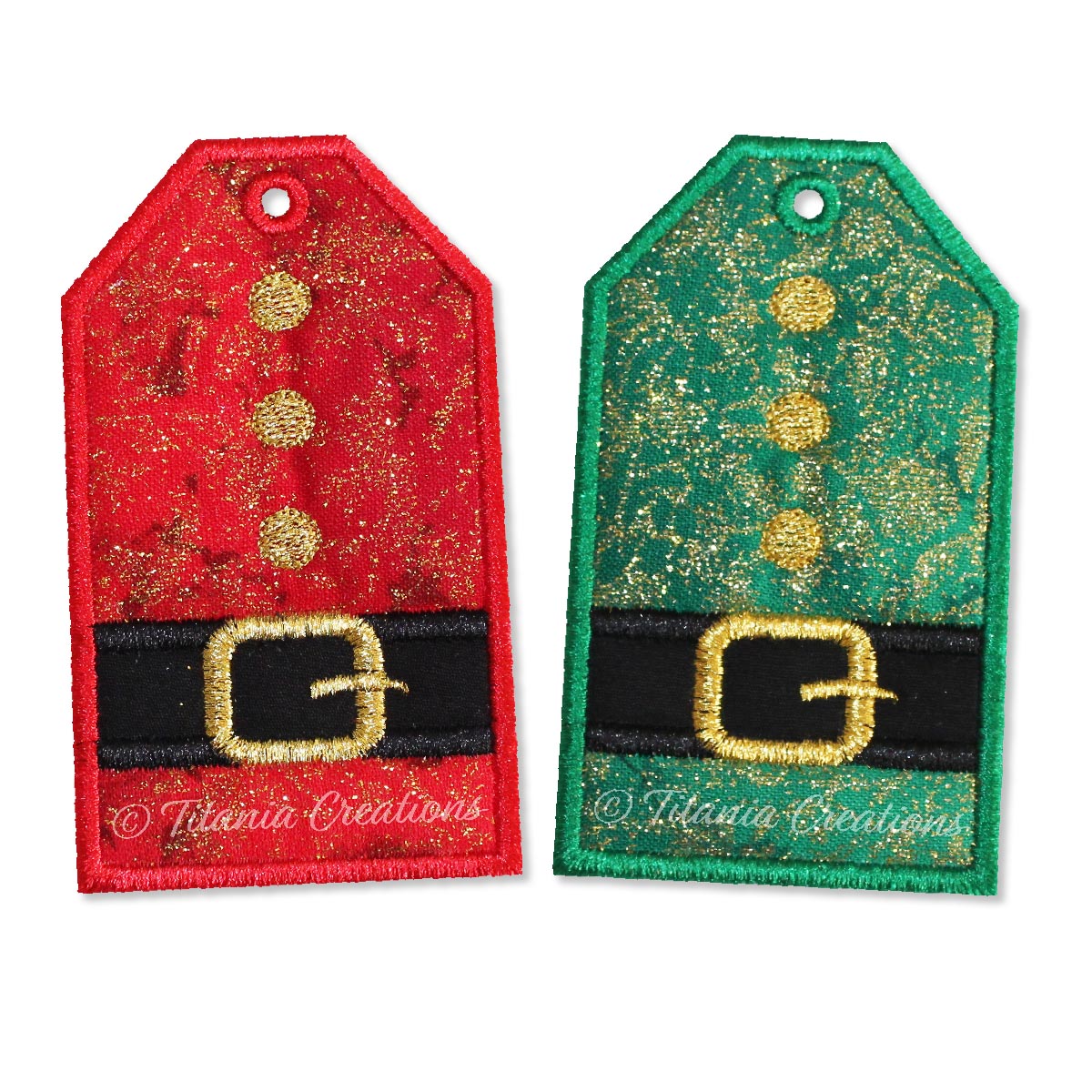 ITH Santa / Elf Suit Gift Tag 4x4