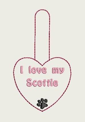 I Love My Scottie Key Fob 4X4 Db Fobs