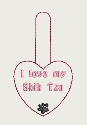 I Love My Shih Tzu Key Fob 4X4 Db Fobs