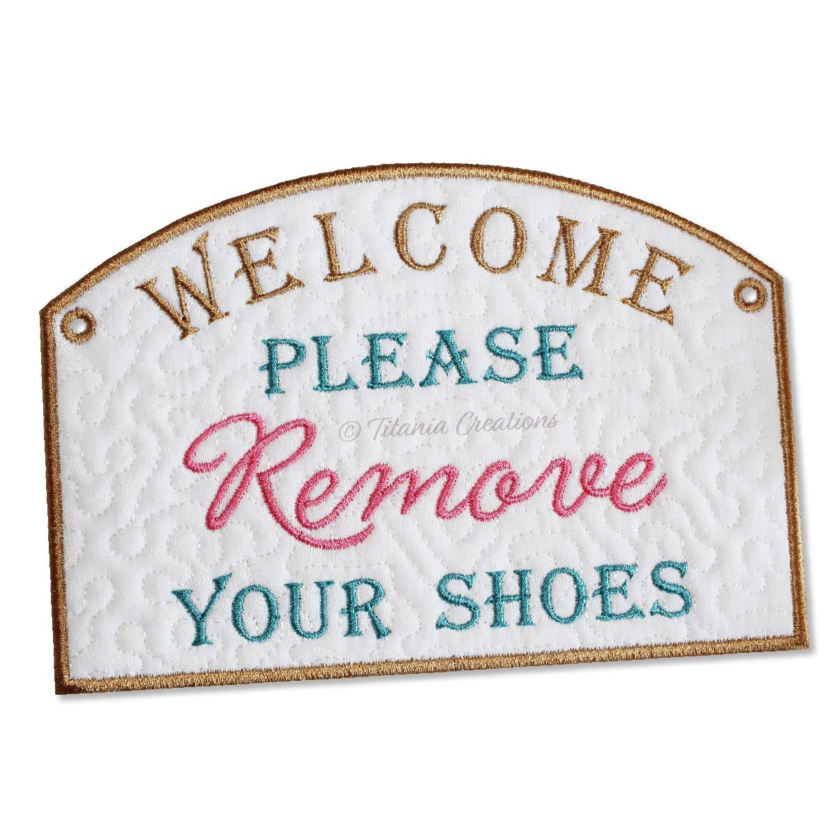 ITH Welcome Please Remove Your Shoes Door Sign 5x7