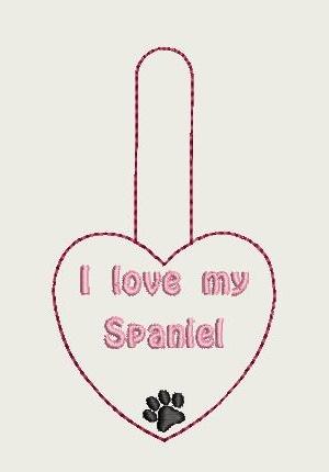 I Love My Spaniel Key Fob 4X4 Db Fobs