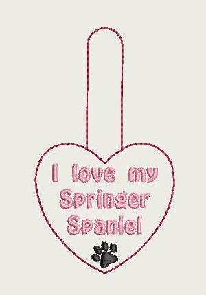 I Love My Springer Spaniel Key Fob 4X4 Db Fobs
