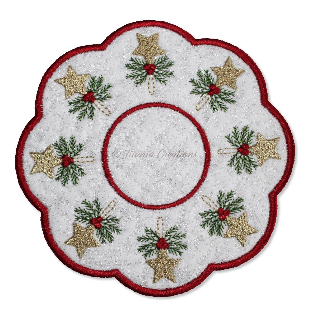 ITH Christmas Star Candle Mat 5x5 6x6 7x7 8x8