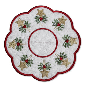 ITH Christmas Star Candle Mat 5x5 6x6 7x7 8x8