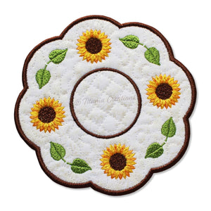 ITH Sunflower Candle Mat 5x5 6x6 7x7 8x8