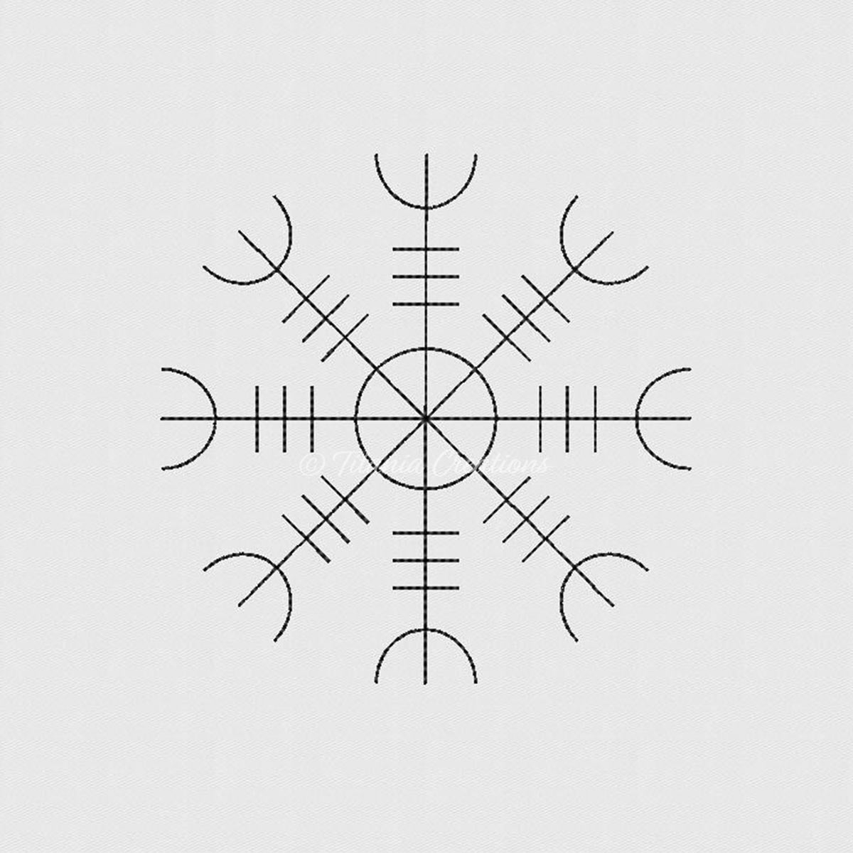Aegishjalmur Symbol Set of Five 4x4 5x7