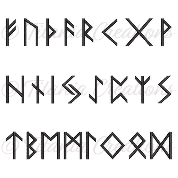 Elder Futhark Alphabet Runes Two Sizes Included - Titania Creations