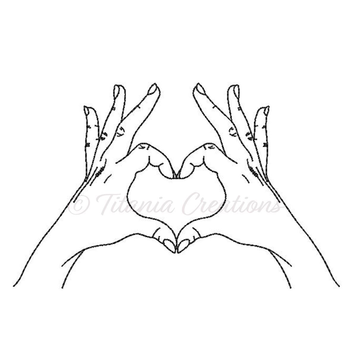 Heart Hands 4x4 5x7