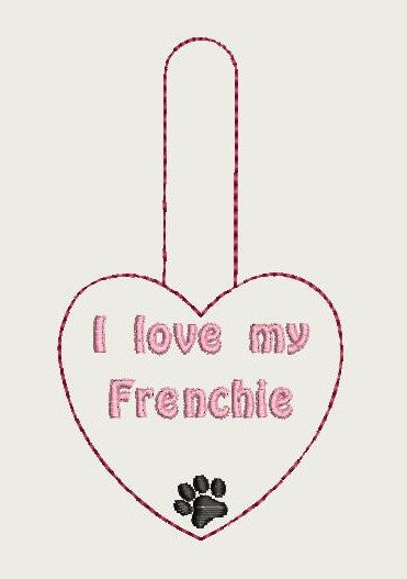 I Love My FRENCHIE Key Fob 4x4
