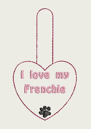 I Love My FRENCHIE Key Fob 4x4