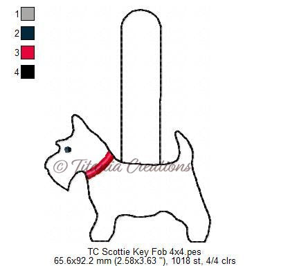 ITH Scottie Dog Key Fob 4x4