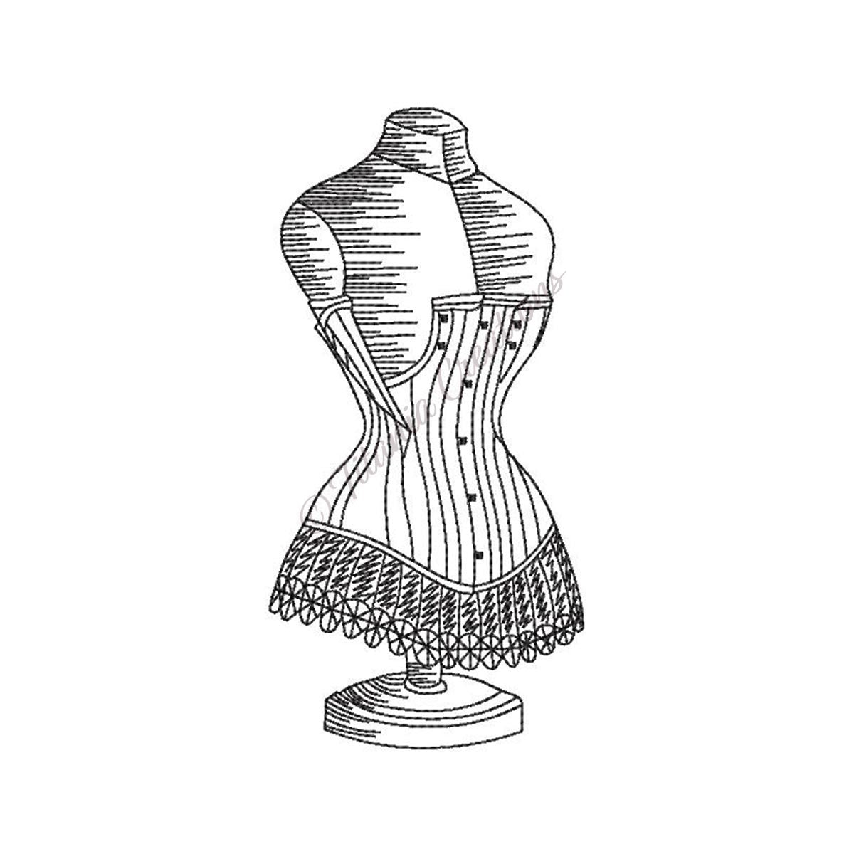 Vintage Display Corset 4x4 5x7