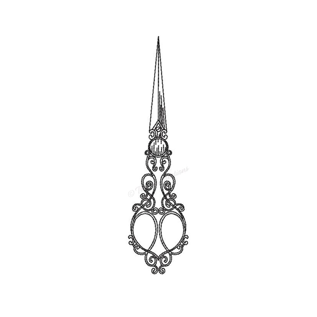 Vintage Scissors 5x7